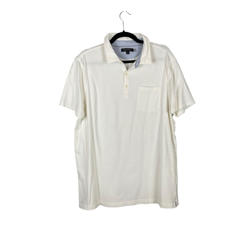 Banana Republic Performance Pique Polo Shirt Men’s XL White